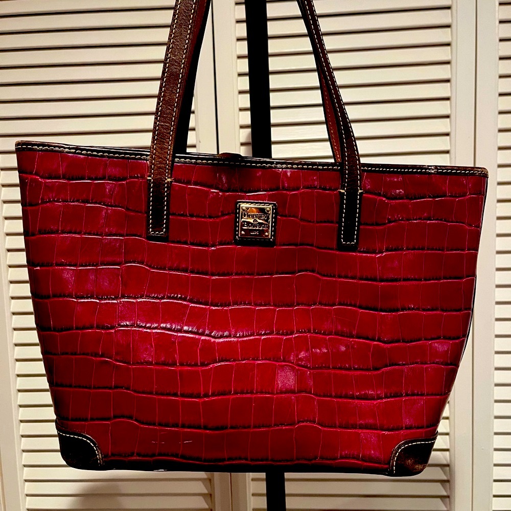 Dooney & Bourke Red Croc-Embossed Tote